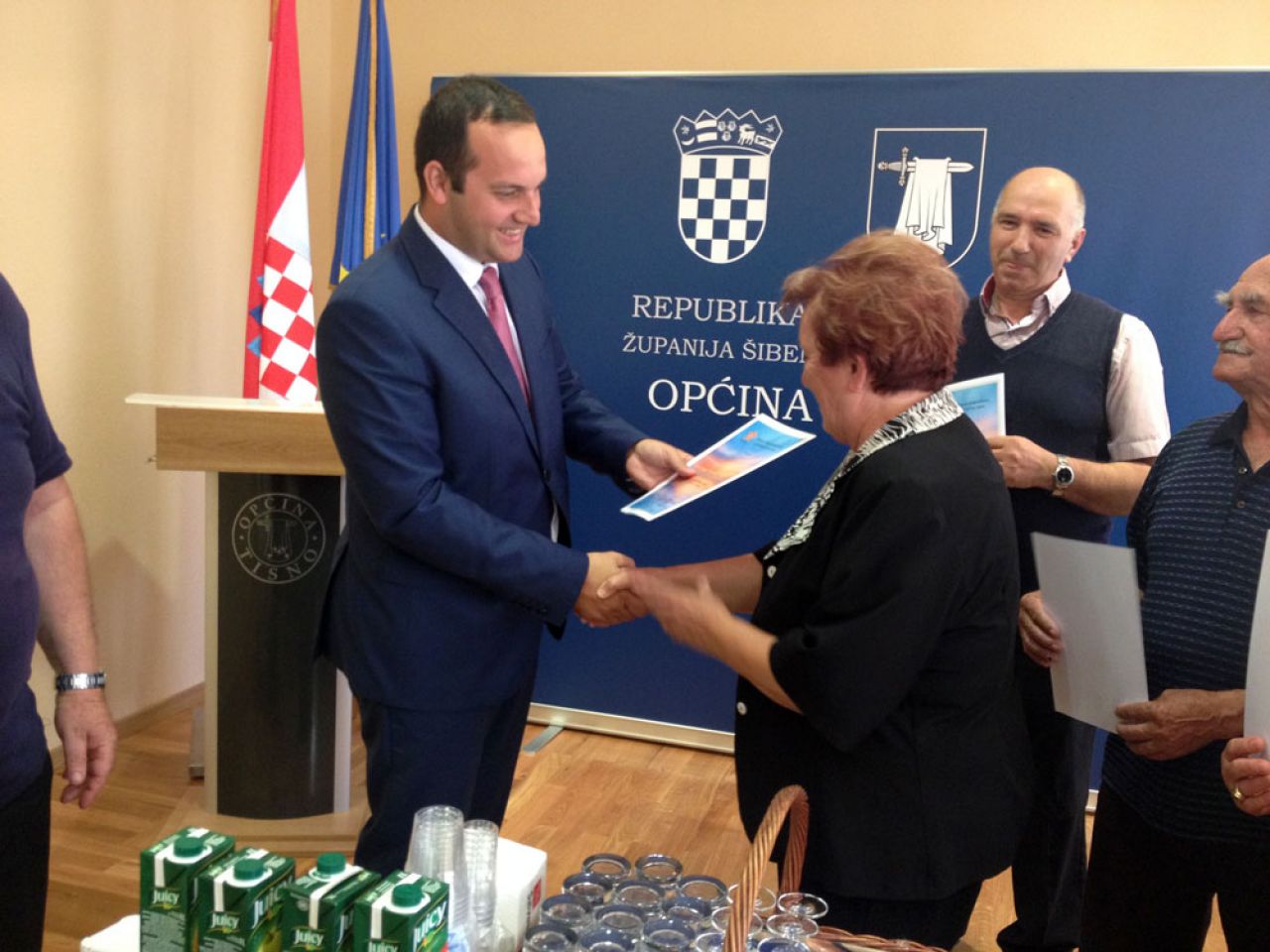 Načelnik Klarin održao primanje za predstavnike Udruge antifašističkih boraca Općine Tisno 