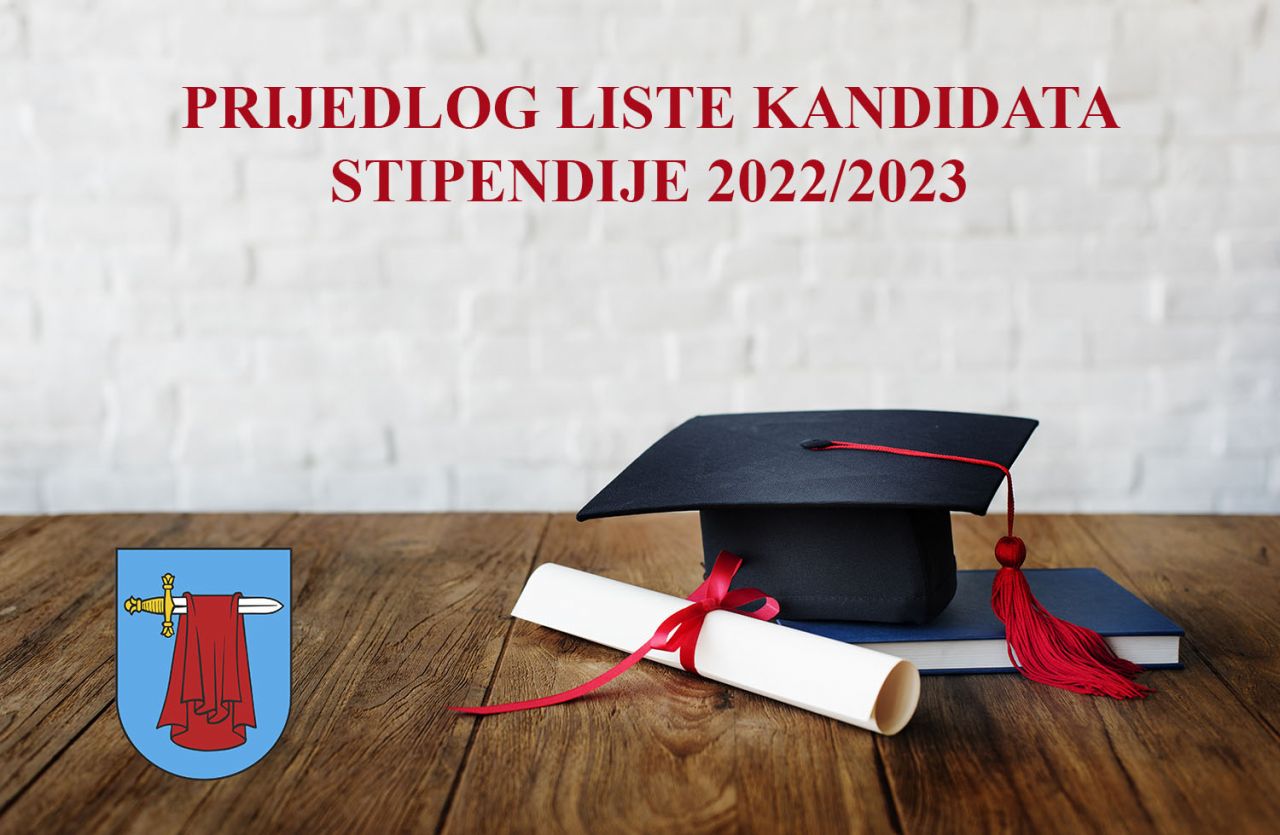 Prijedlog liste kandidata za dodjelu stipendija za akademsku godinu 2022/2023 