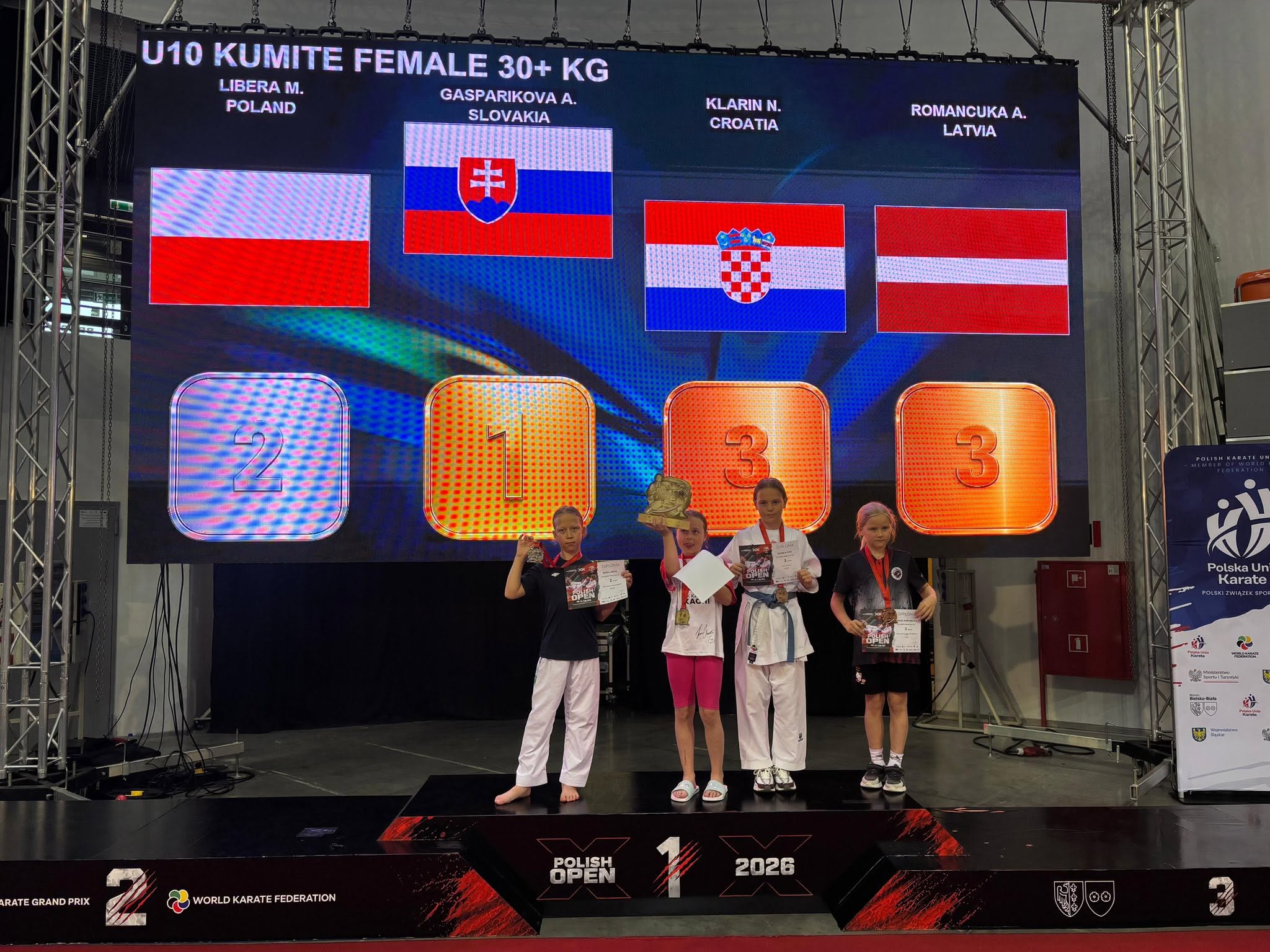 Veliki uspjeh Naomi Klarin na jednom od najjačih karate turnira u Europi!